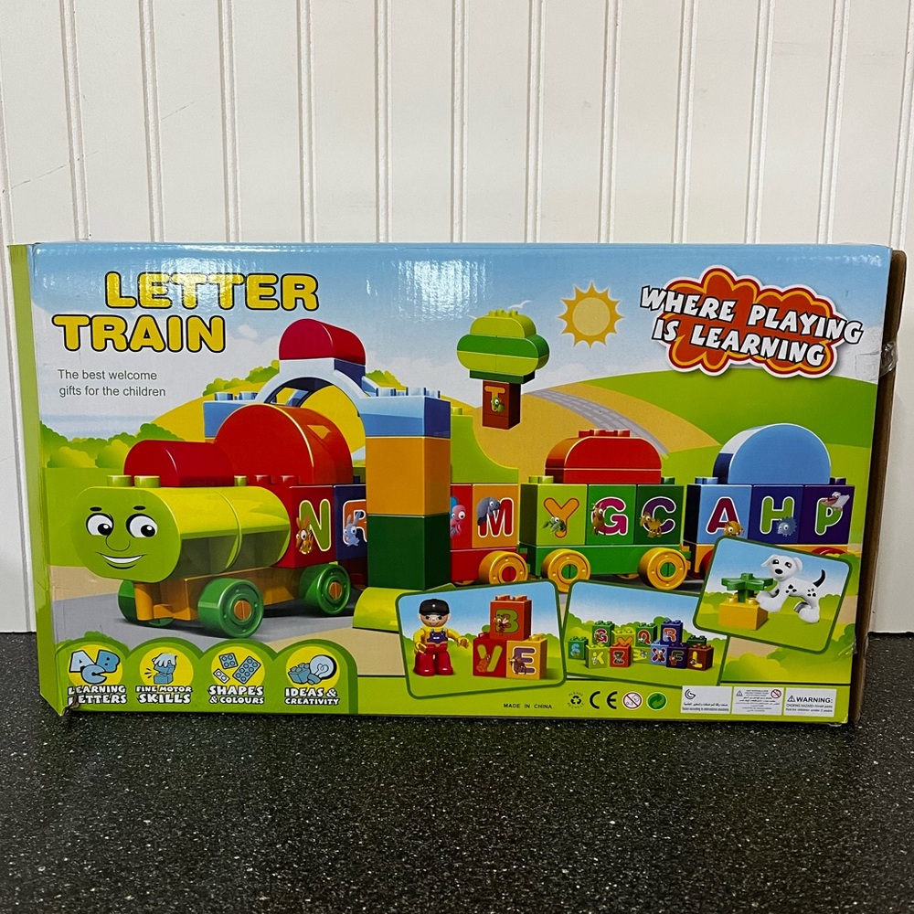 NEW Enco Educational Kid's Alphabet Train Building Blocks, 75 Piece Toy Play Set